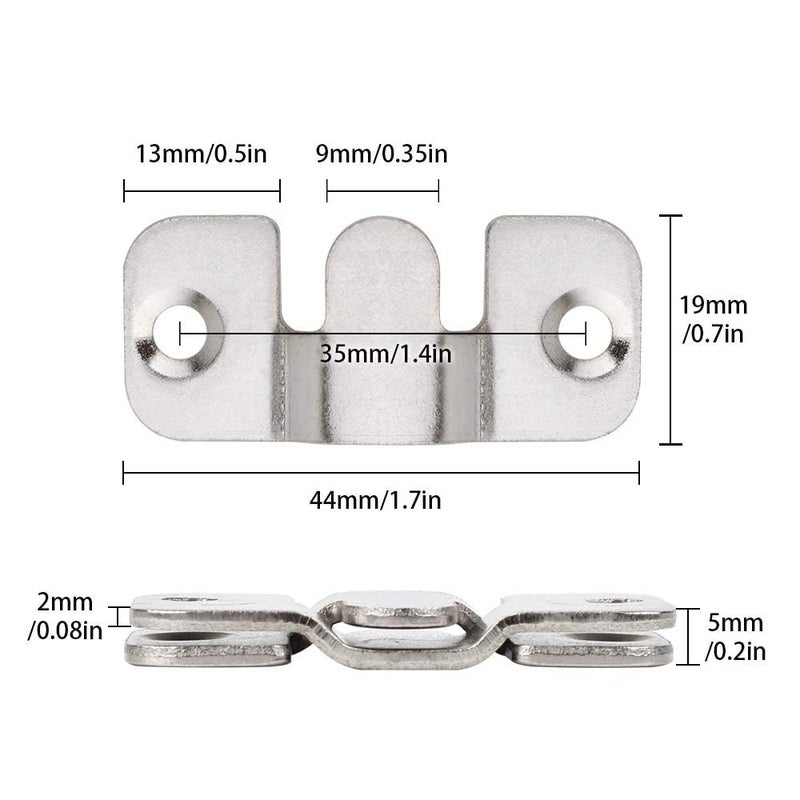 Tiberham Flush Mount Bracket, Tiberham Interlocking Photo Frame Hook, Heavy Duty Picture Hanger Z Clip Bracket for Large Picture Display Art Gallery Wall Mount Hardware (10 Pairs) - Image 3